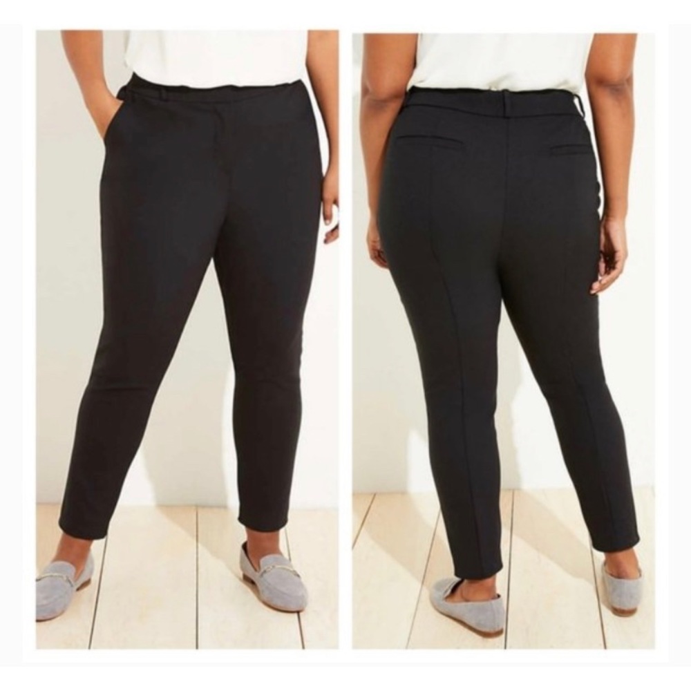 NWT LOFT Plus Marissa Skinny Black Pants